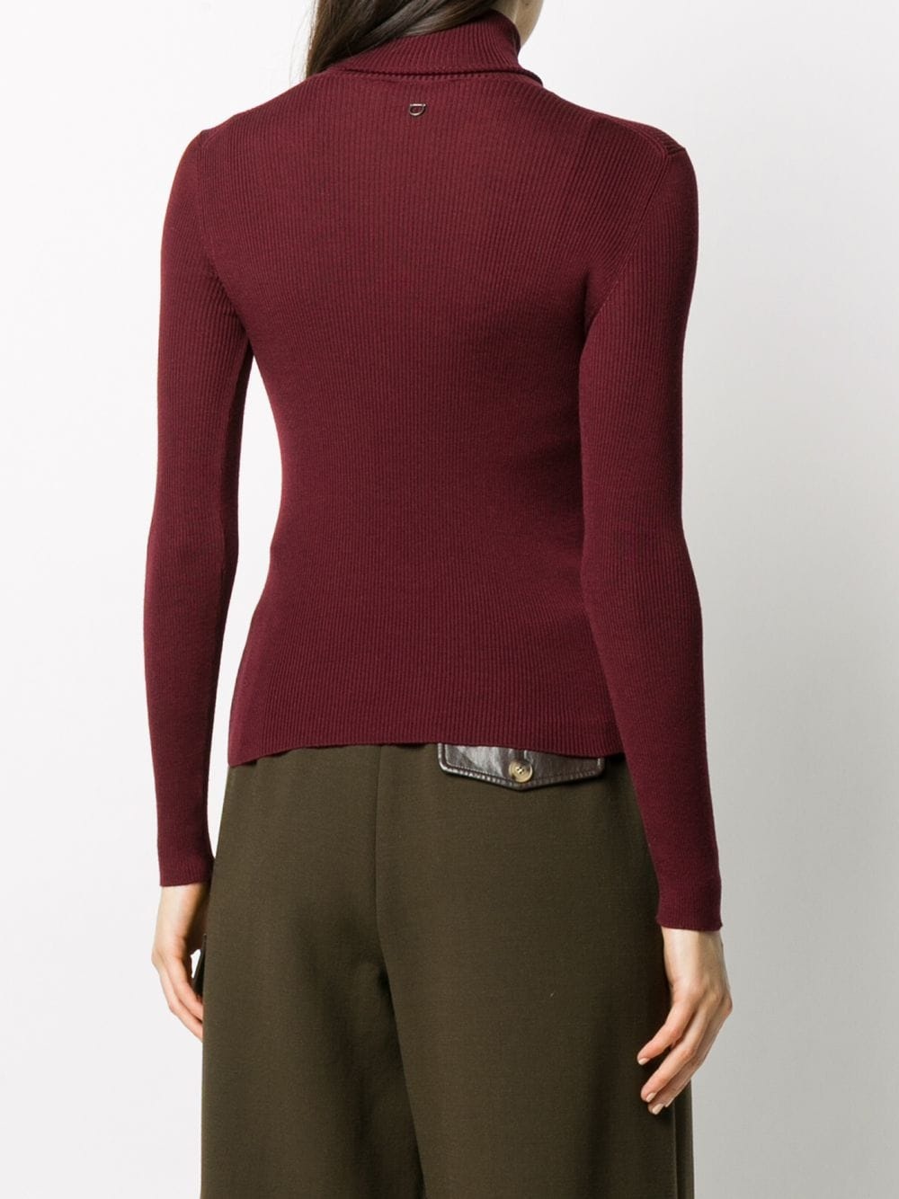 ribbed turtleneck jumper - 4