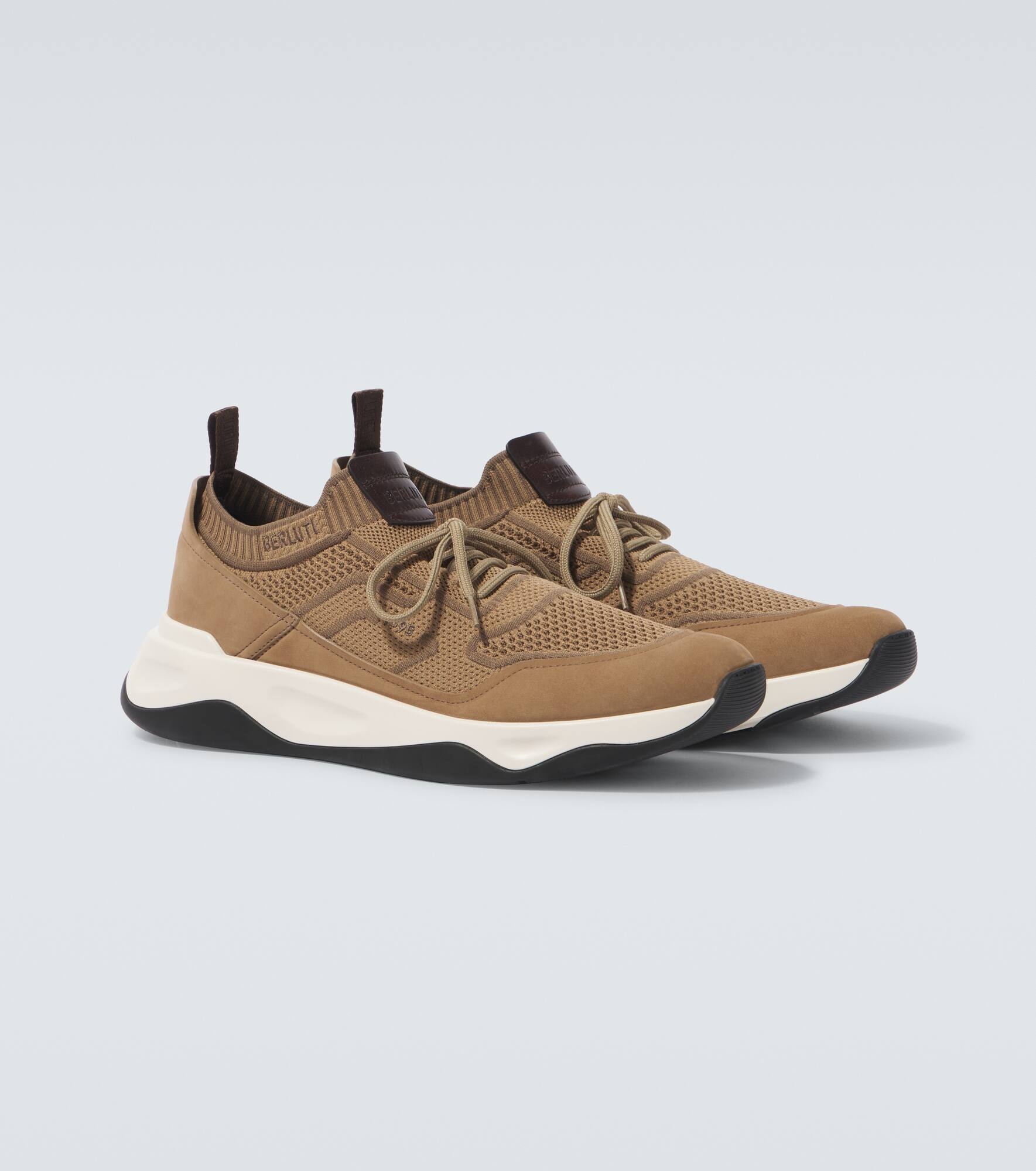 Shadow leather-trimmed sneakers - 5