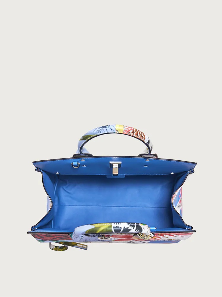 FERRAGAMO STUDIO BAG FOULARD PRINT (M) - 4