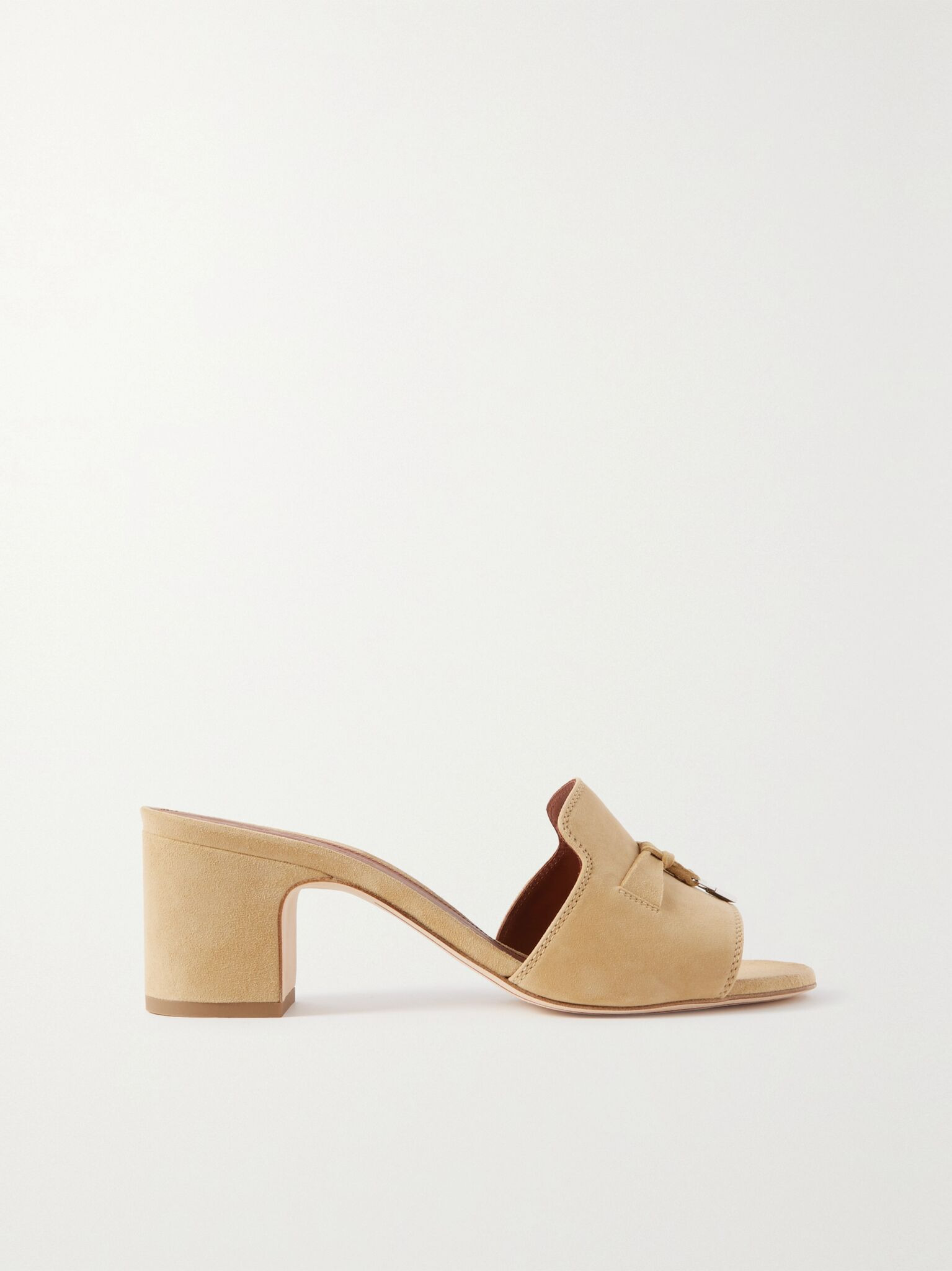 Summer Charms embellished suede mules Neutral - 1