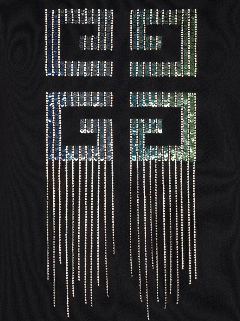 4G sequins and crystals embroidered sweatshirt 5