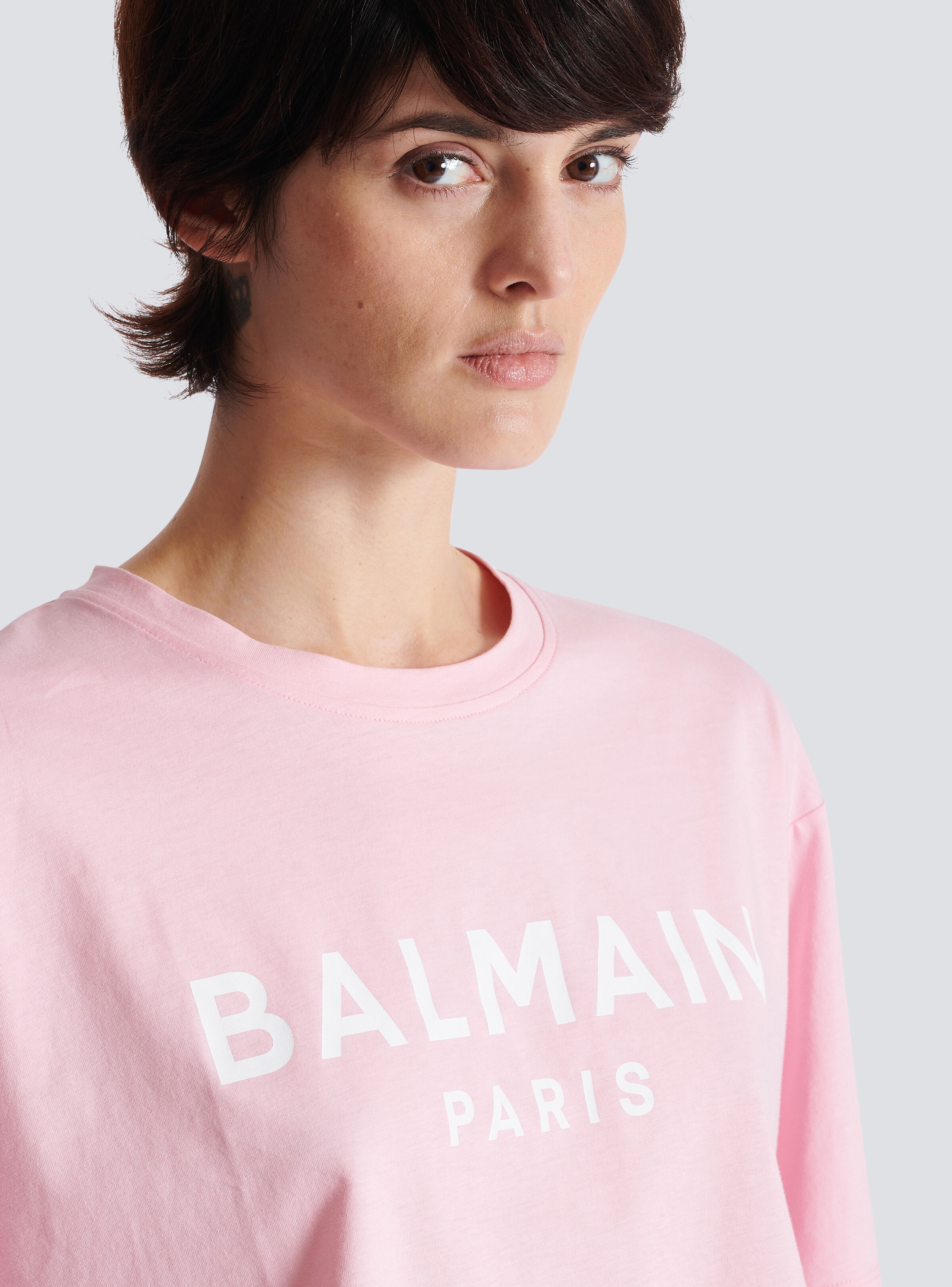T-shirt with Balmain Paris print - 7
