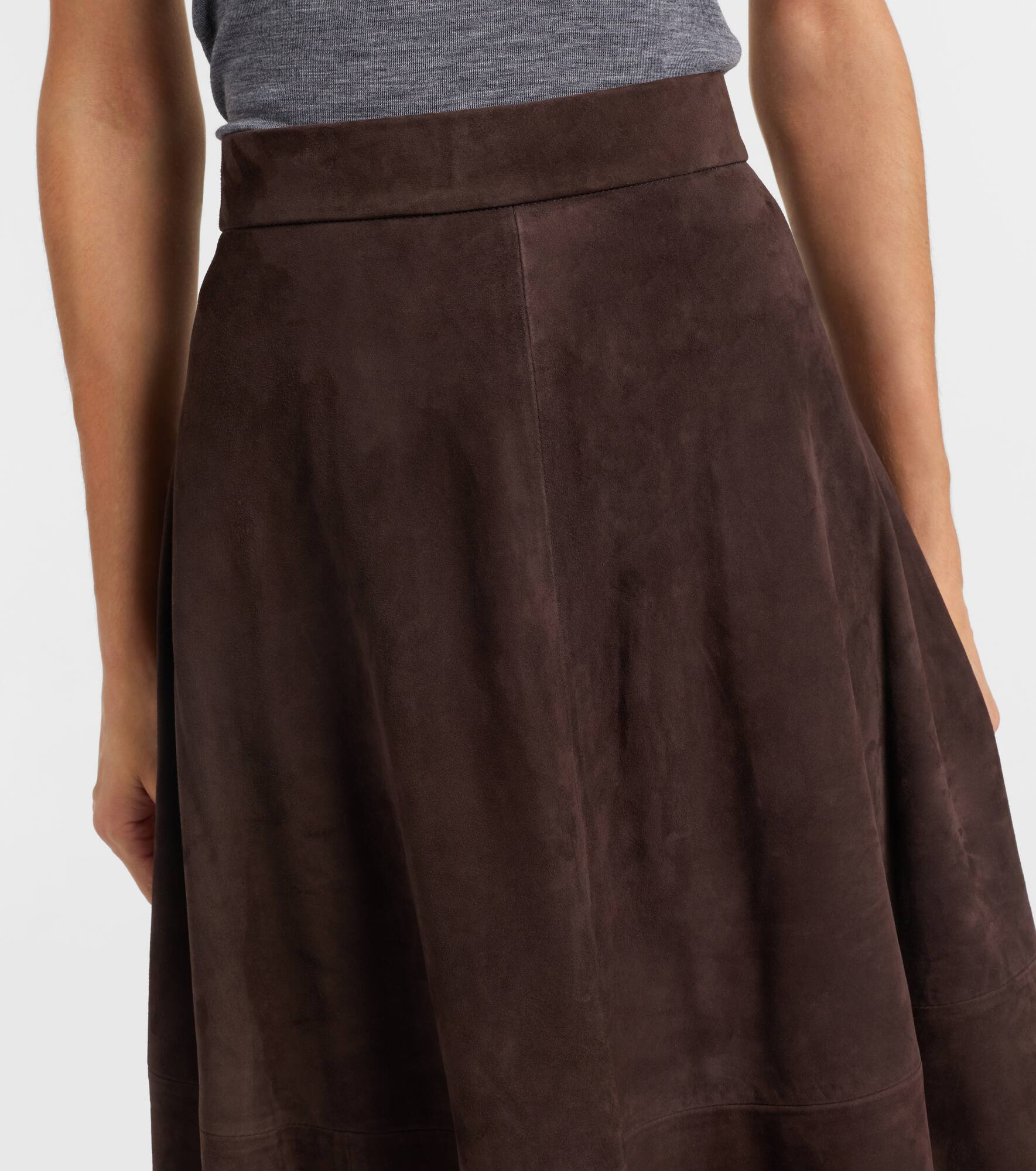 Suede midi skirt - 4