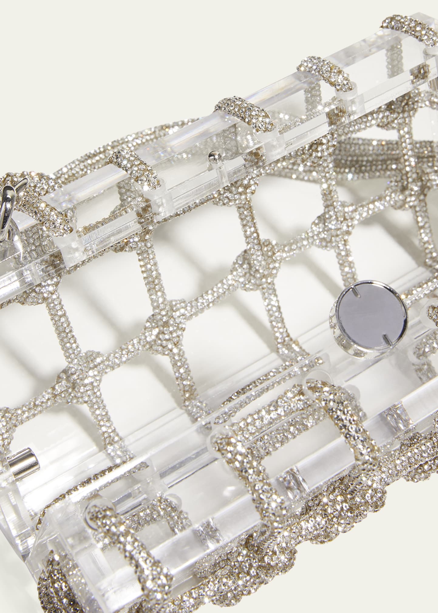 Bess Caged Embellished Box Shoulder Bag - 4