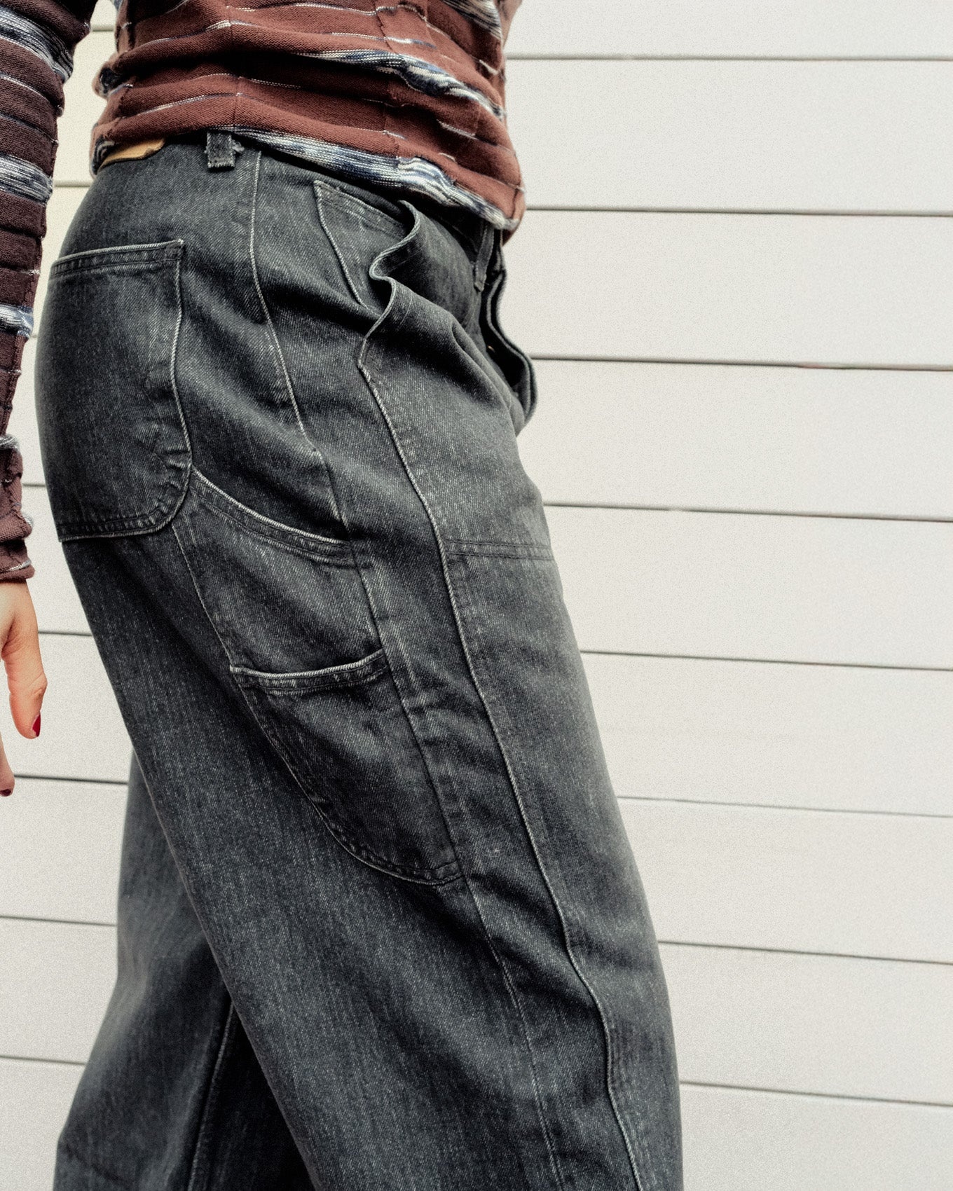 Type 02 13.2oz Selvedge Denim Pant - Washed Black - 4