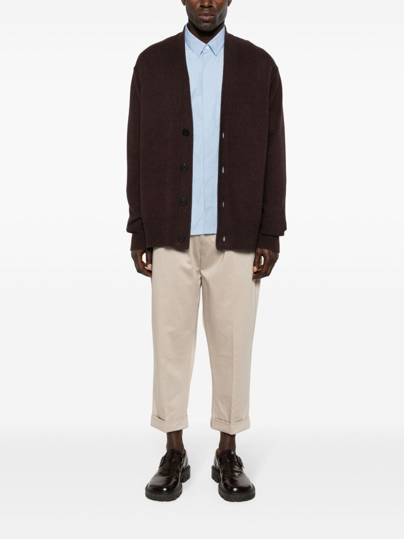 AMI Paris pleat-detail cotton trousers outlook