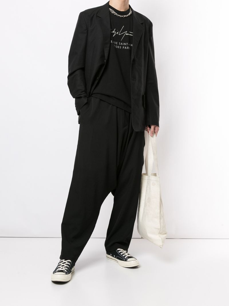 Yohji Yamamoto single-breasted wool blazer outlook