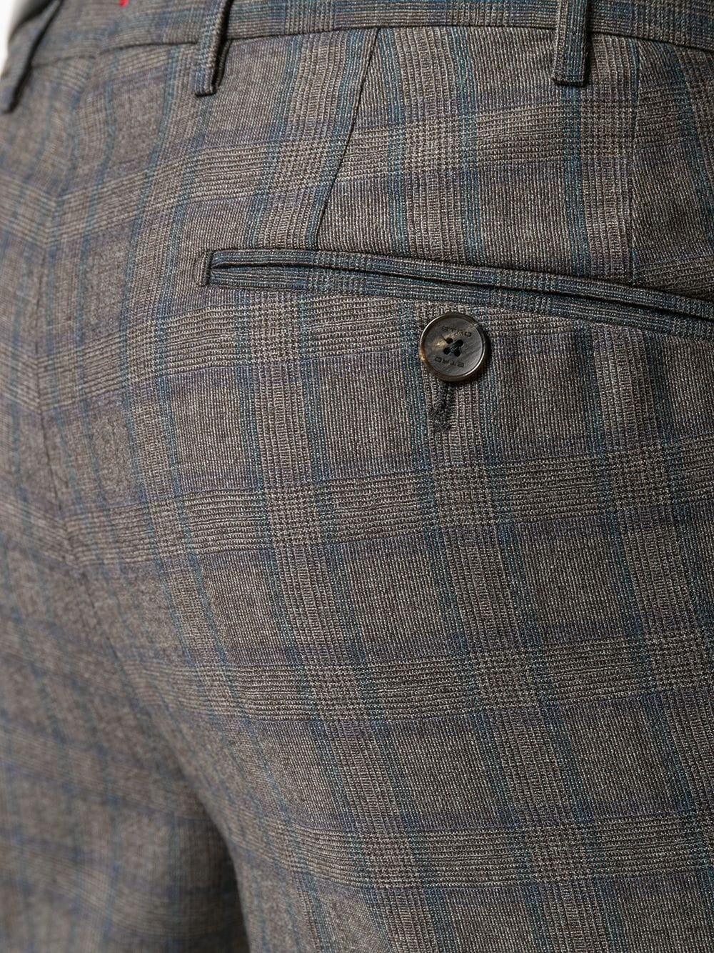 check pattern wool suit - 6