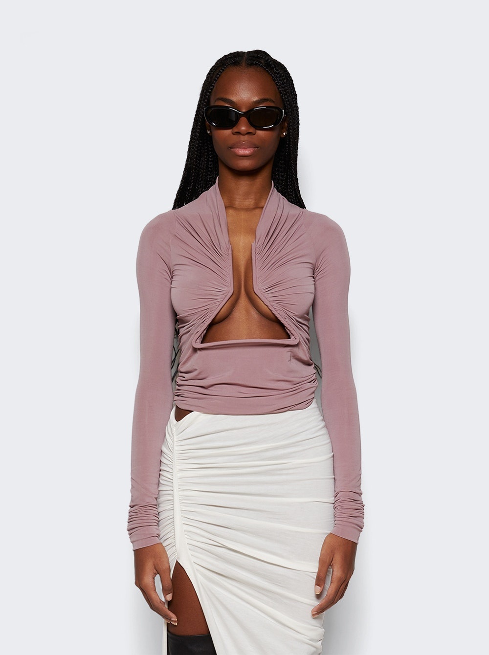 Long Sleeve Prong Top Dusty Pink - 3