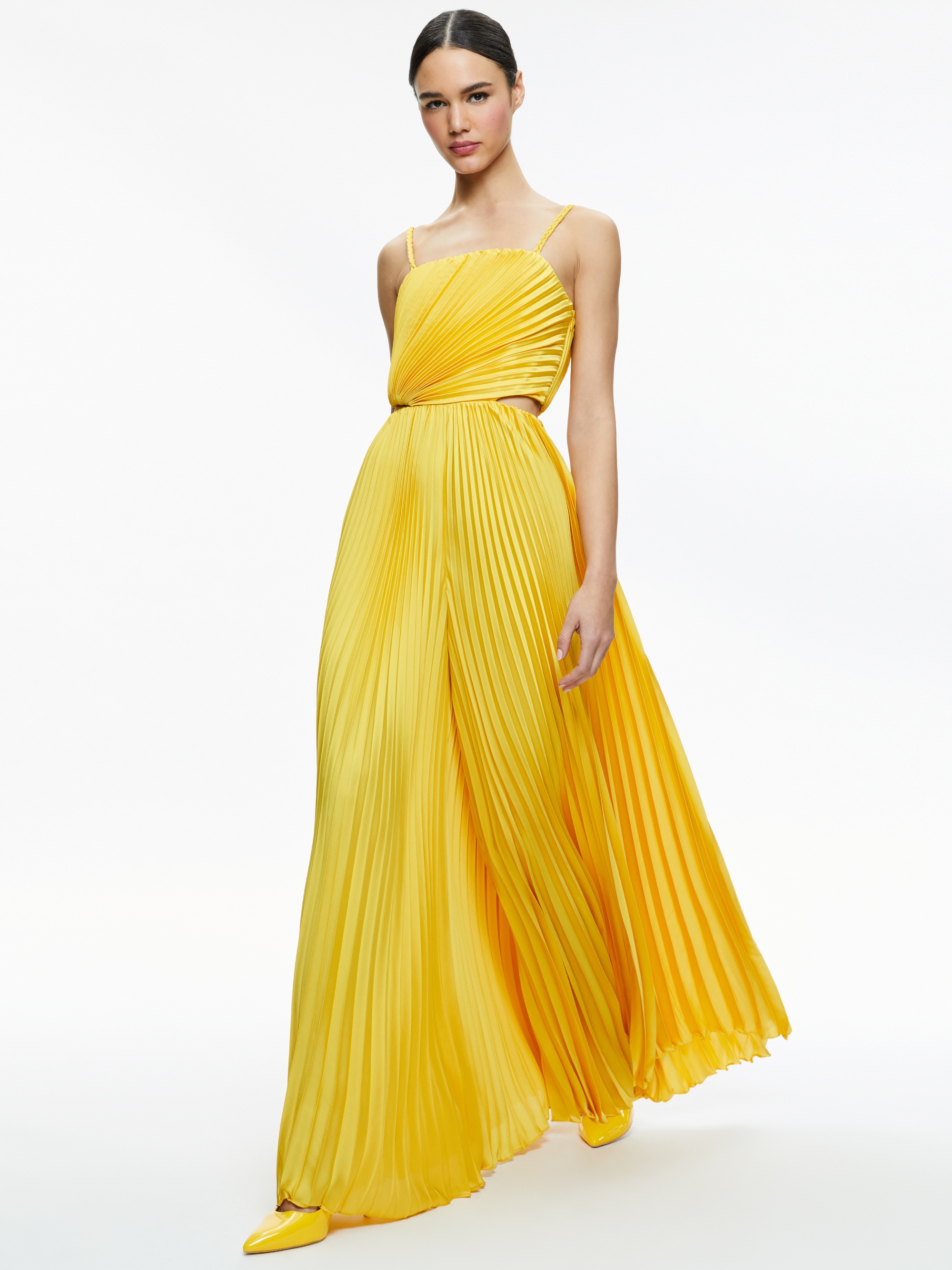 POWELL PLEATED WIDE LEG CUTOUT JUMPSUIT - 3