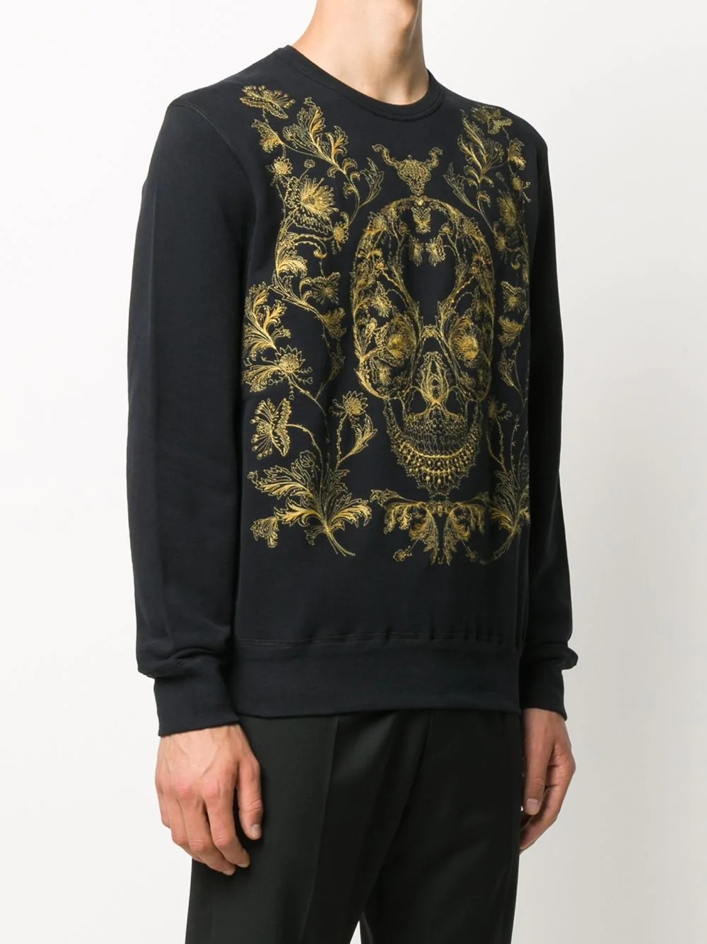 ivy skull embroidered sweatshirt - 3