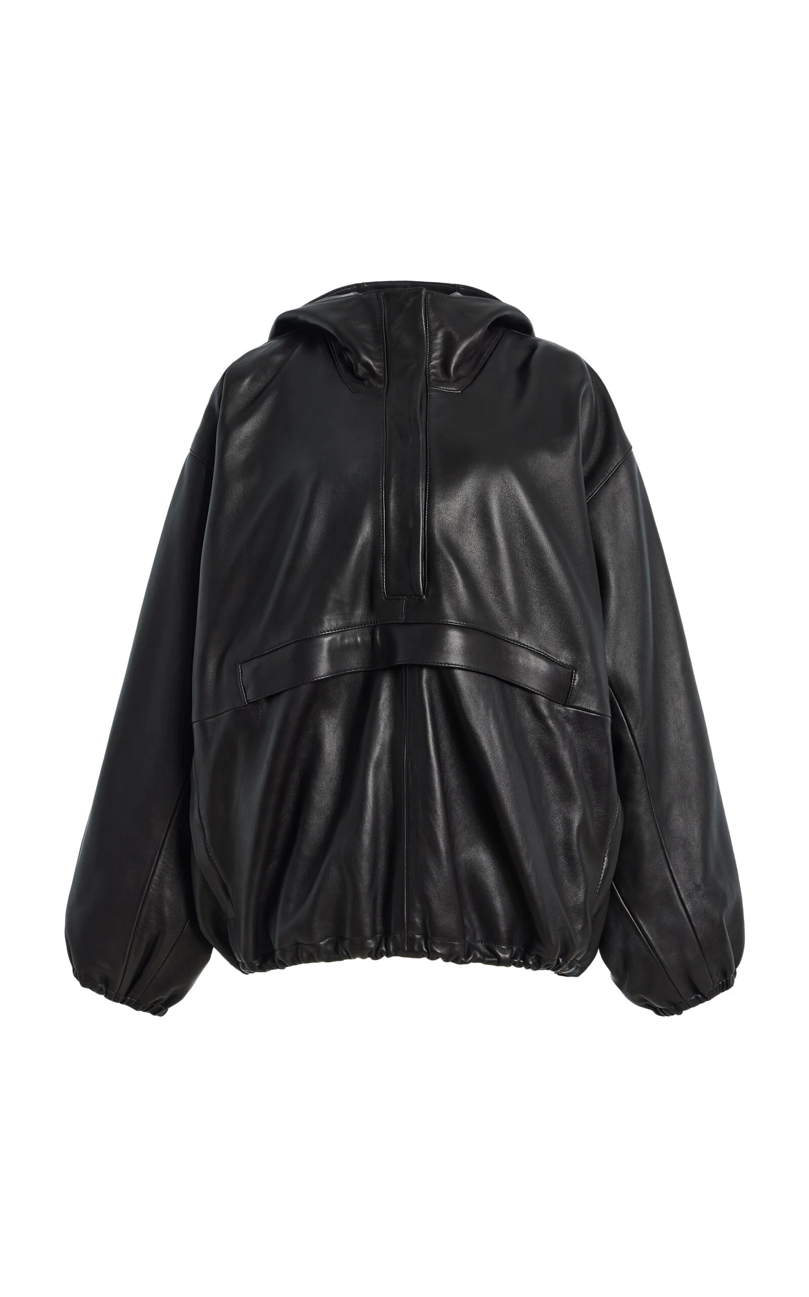 Oversized Leather Anorak - 1
