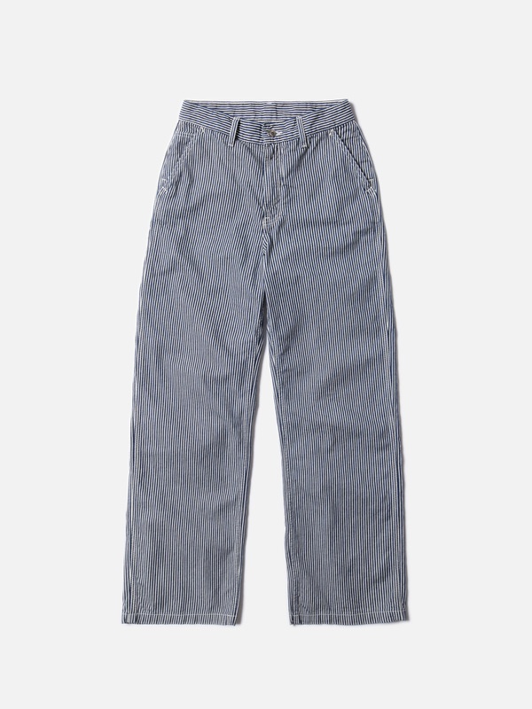 Stina Hickory Striped Pants Blue/Offwhite - 1