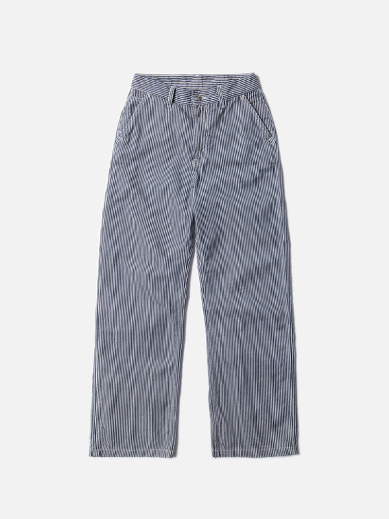 Stina Hickory Striped Pants Blue/Offwhite 1