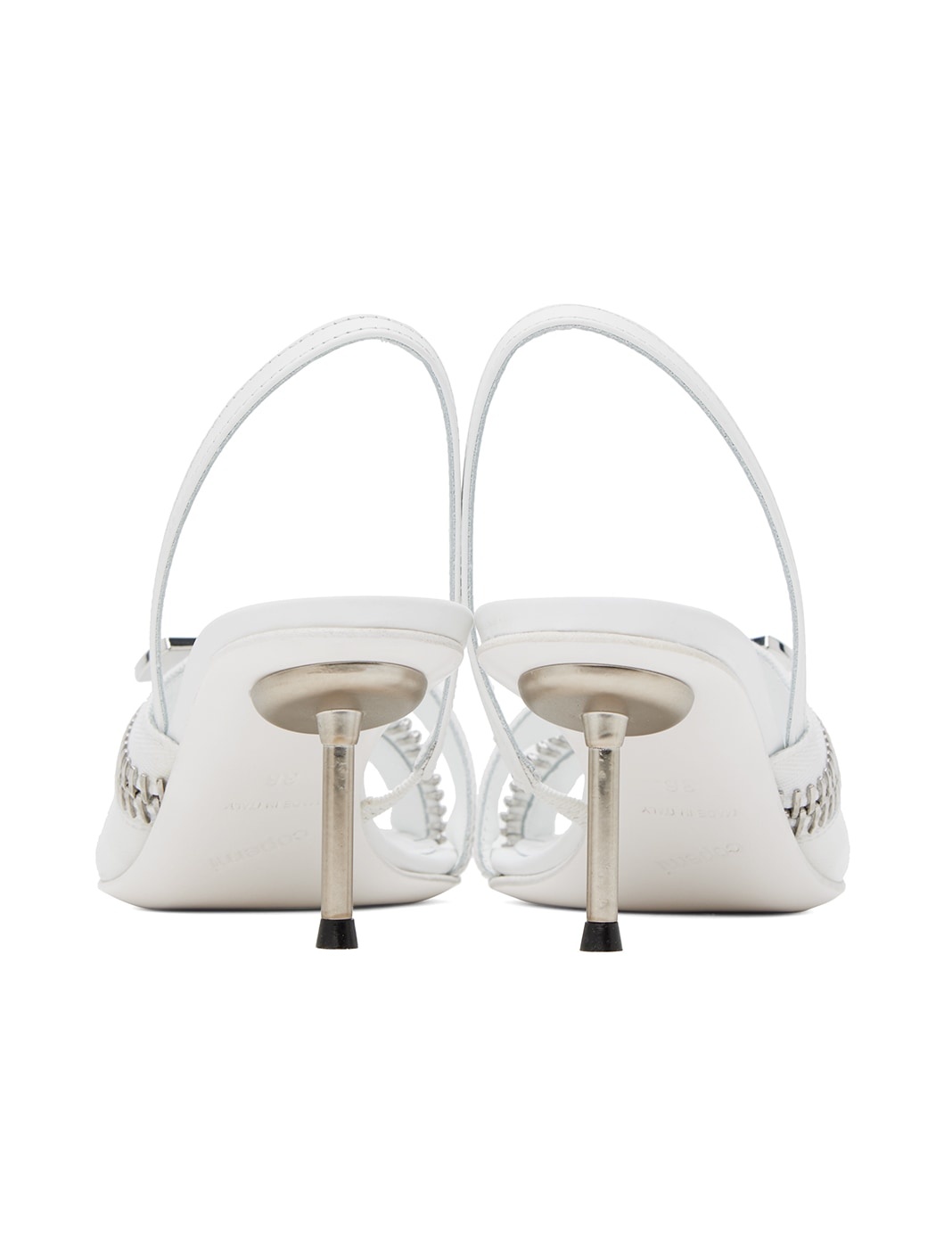 White Clear Zip Heels - 2