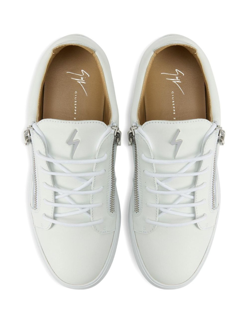 Frankie zip-detail lace-up sneakers 4