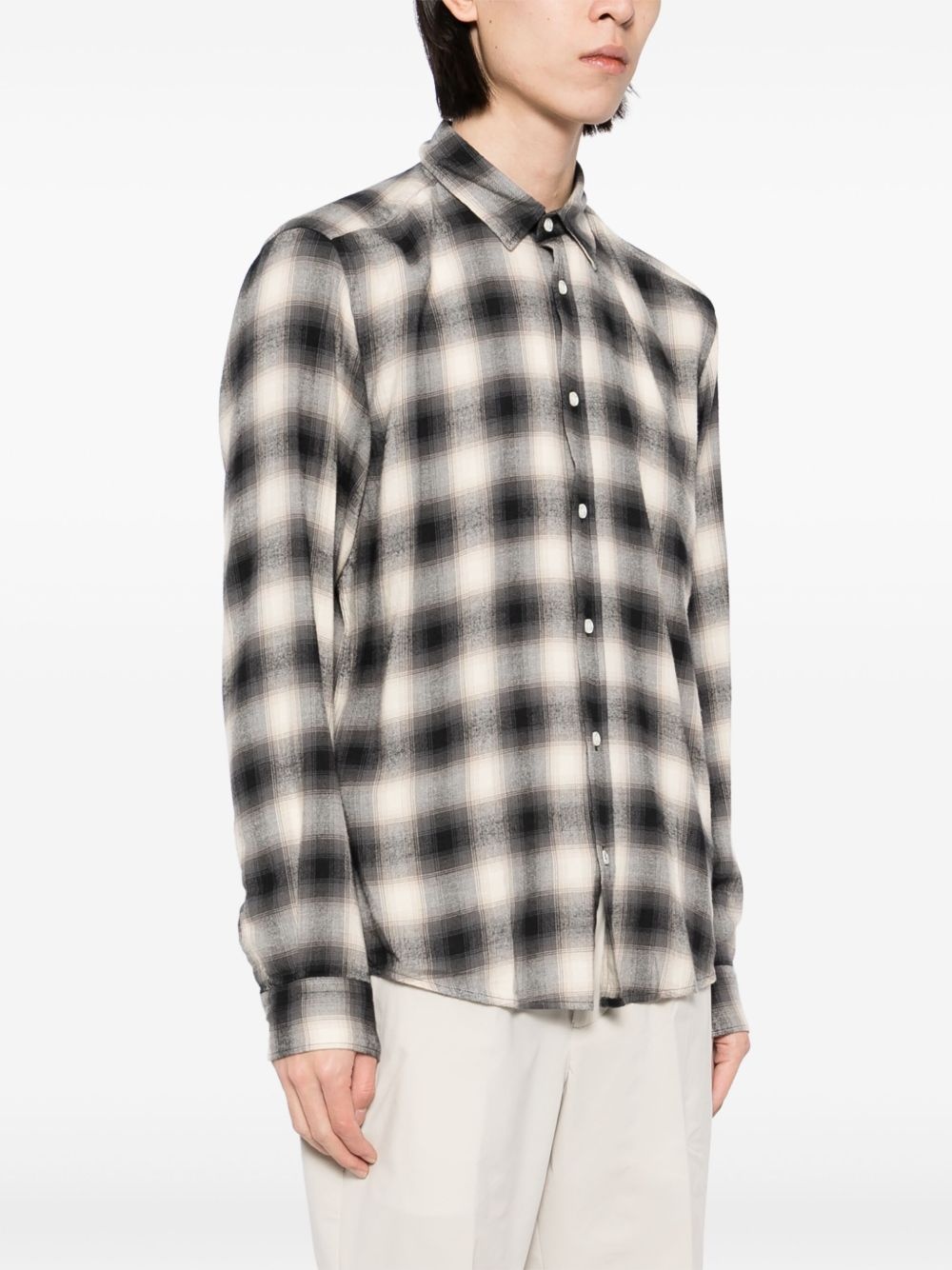 plaid long-sleeves shirt - 3