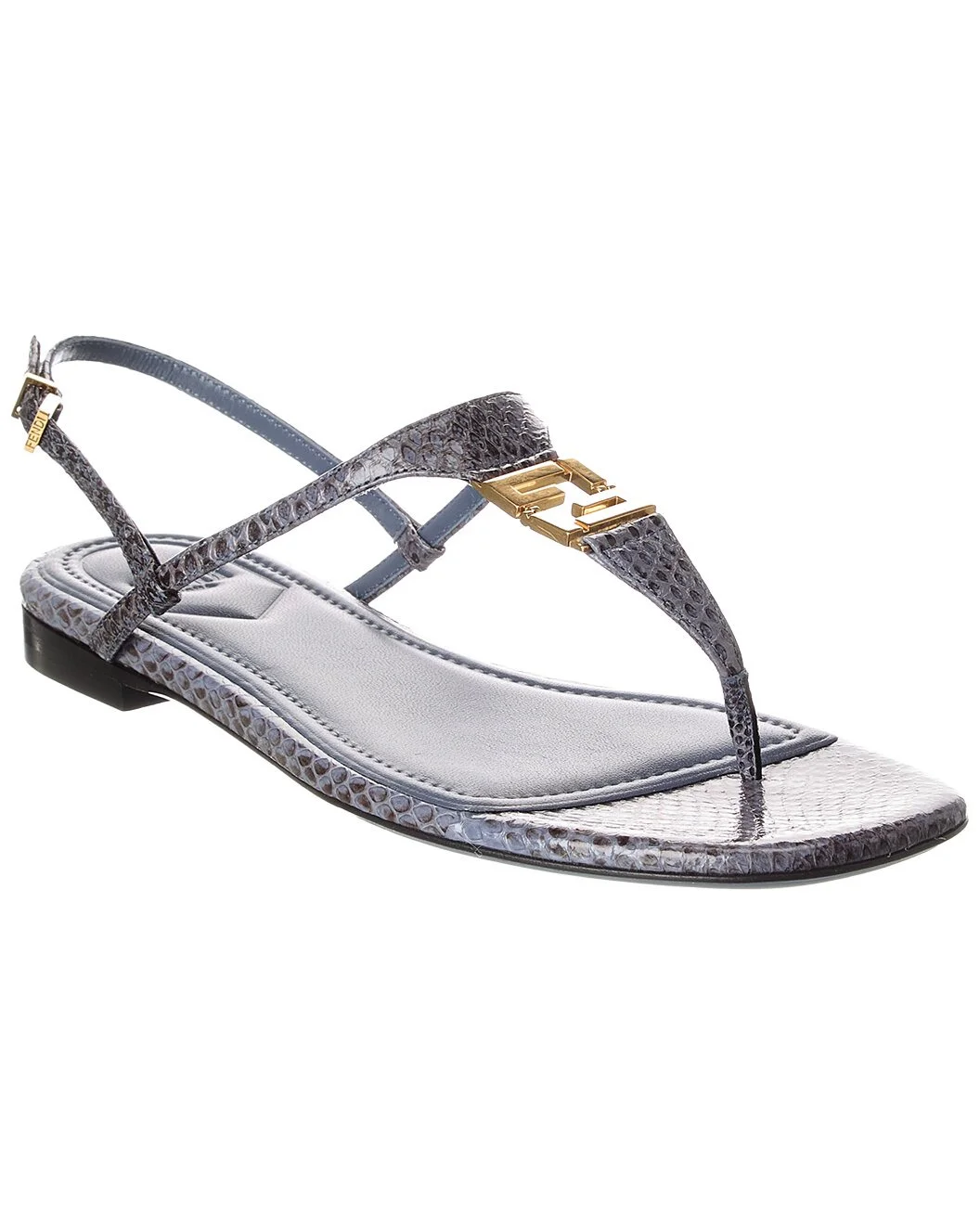 FENDI FFold Snakeskin Sandal - 1