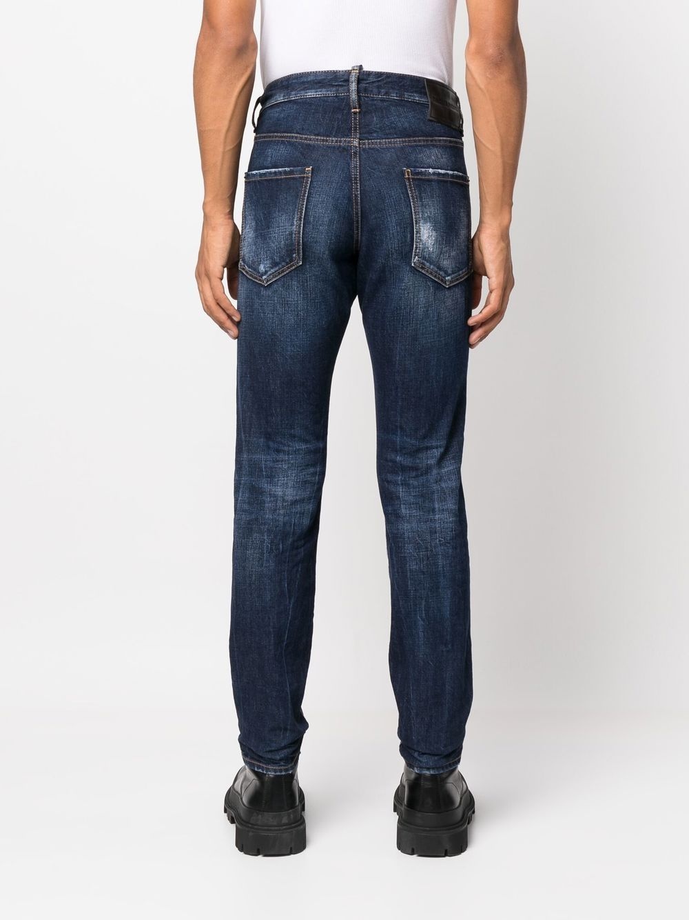 slim-cut denim jeans - 4