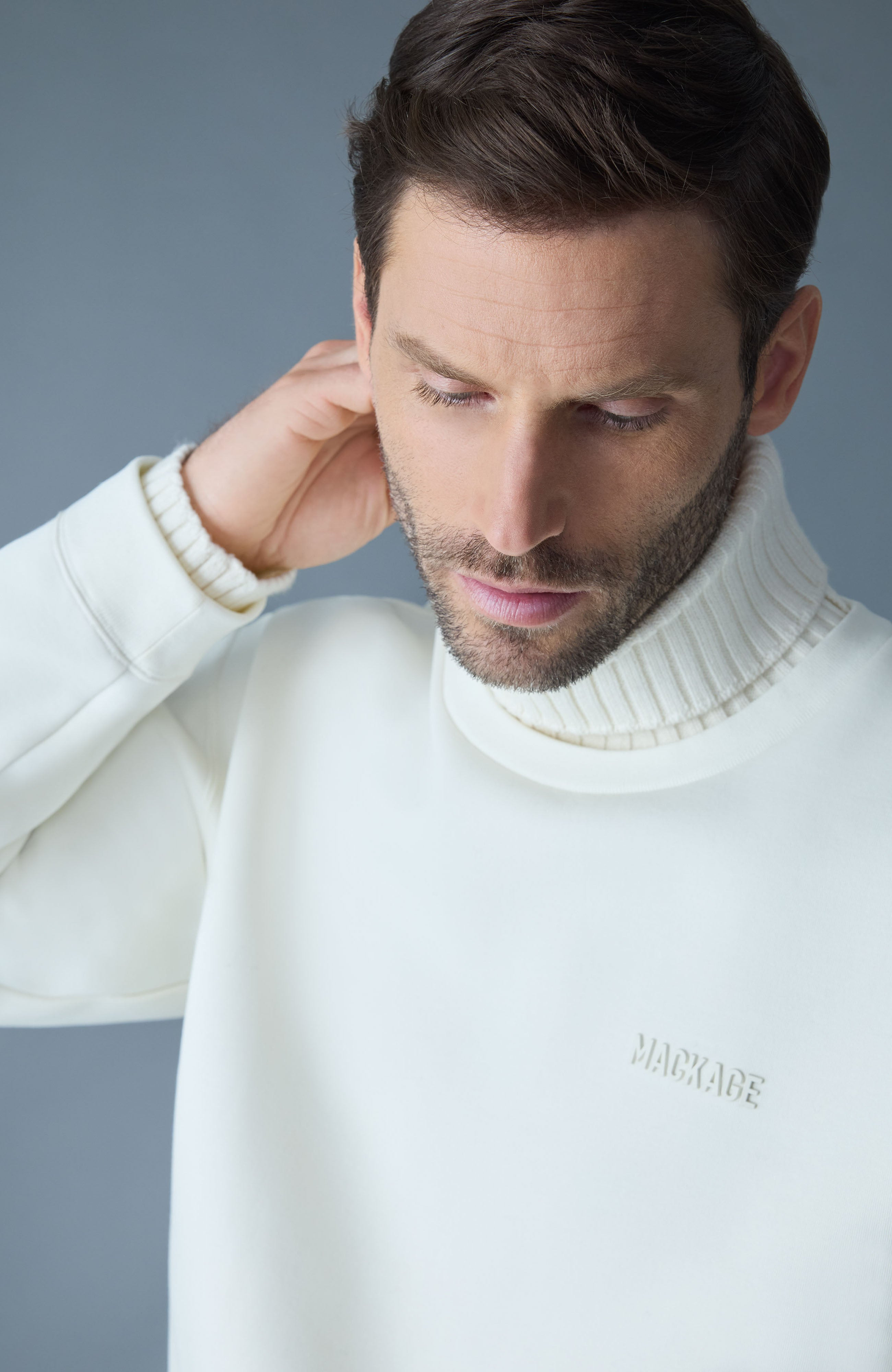 LEGEND Knit Cotton-Blend Turtleneck Sweater - 5