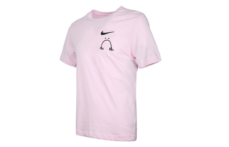 Nike DRY TEE DFC LEGS Athleisure Casual Sports Breathable Short Sleeve Pink Red Pinkred AO0624-663 - 2