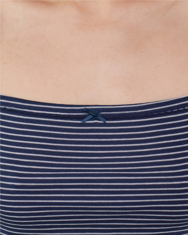 The Baby Tank: Navy French Stripe Cotton Jersey 4