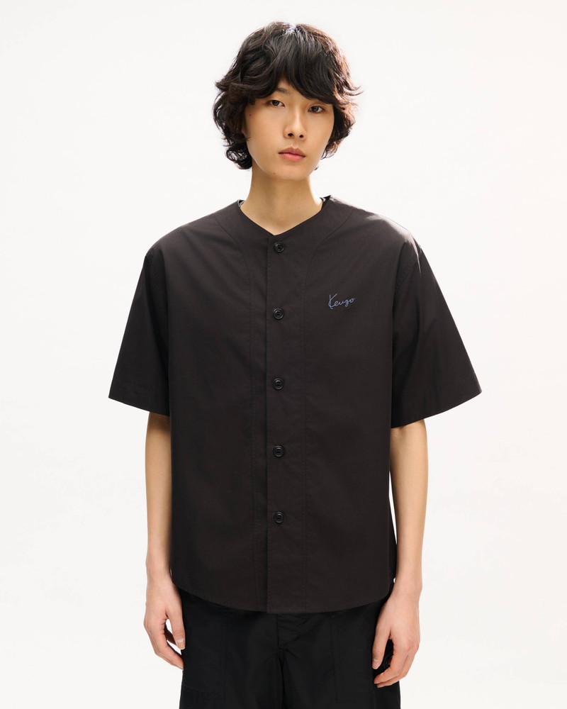 KENZO 'KENZO Signature' baseball short sleeve shirt in cotton poplin outlook