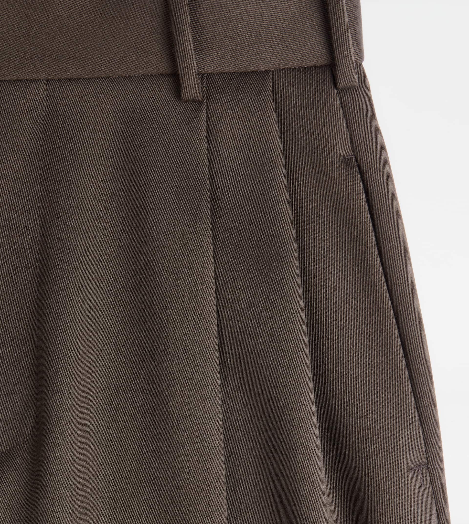 CARROT PANTS IN WOOL - BROWN - 7