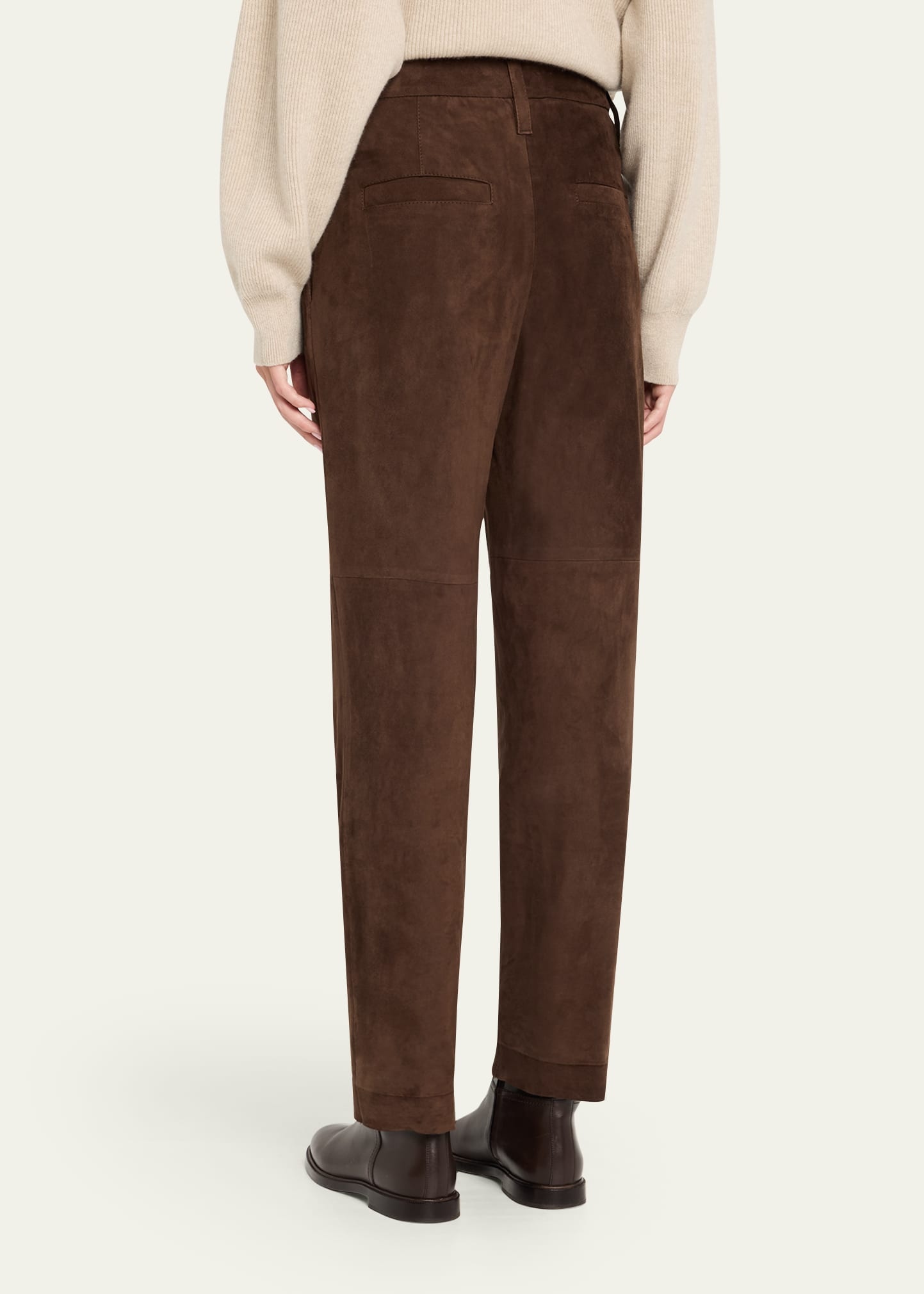 Pleated Suede Pants - 3