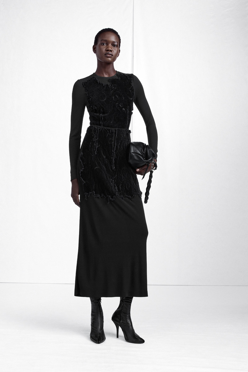 Velvet Panel Maxi Skirt 1