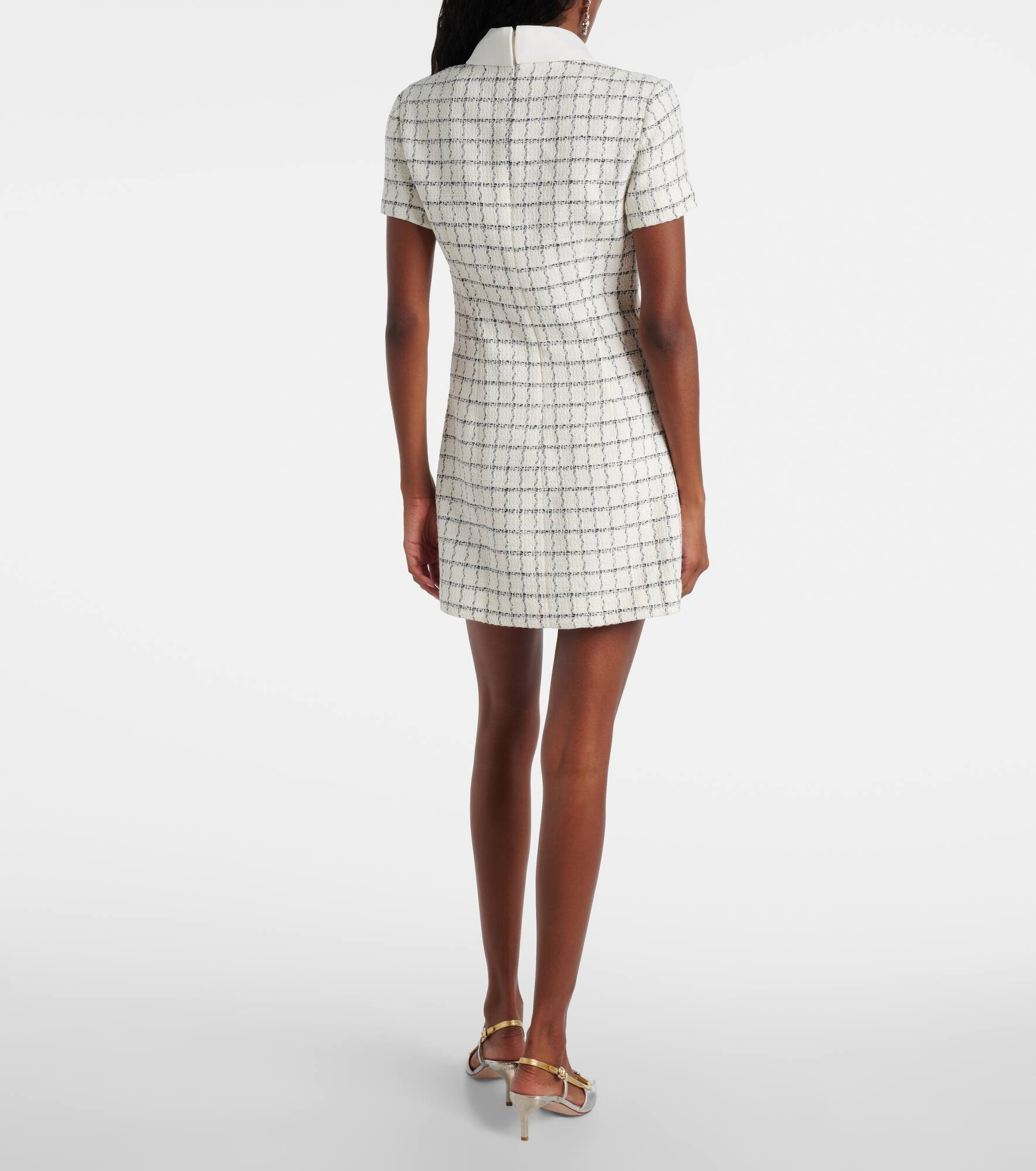 Checked bouclé minidress - 3