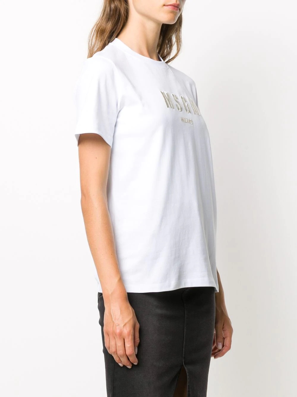 embroidered logo cotton T-shirt - 3