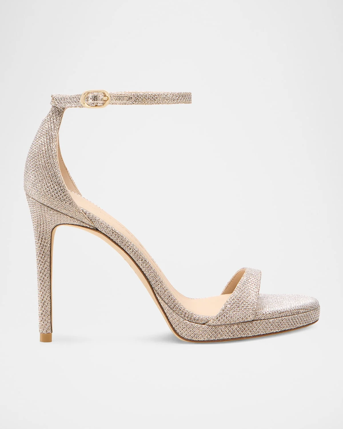 Nudist Metallic Ankle-Strap Platform Sandals - 1
