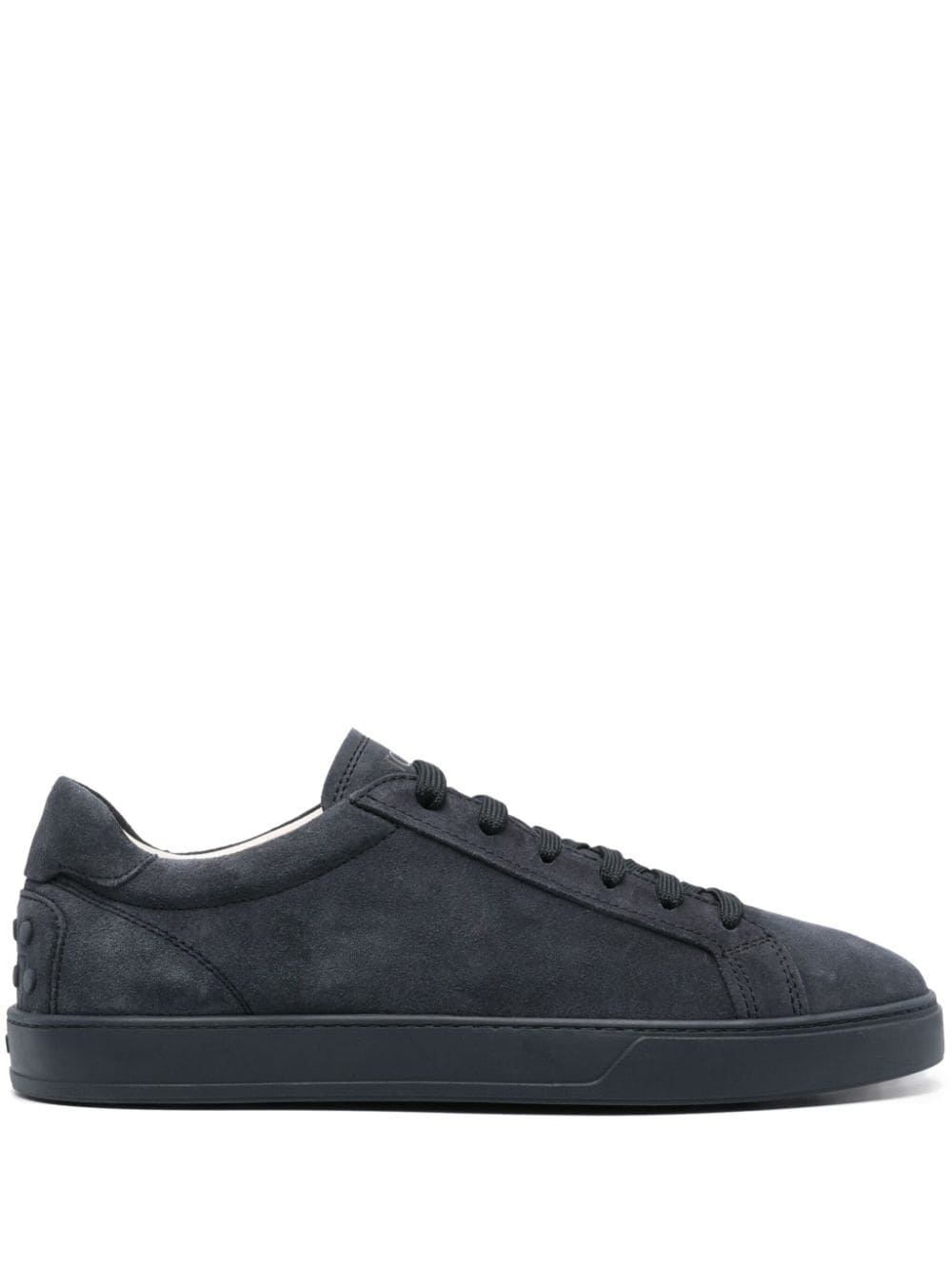 logo-print suede sneakers - 1