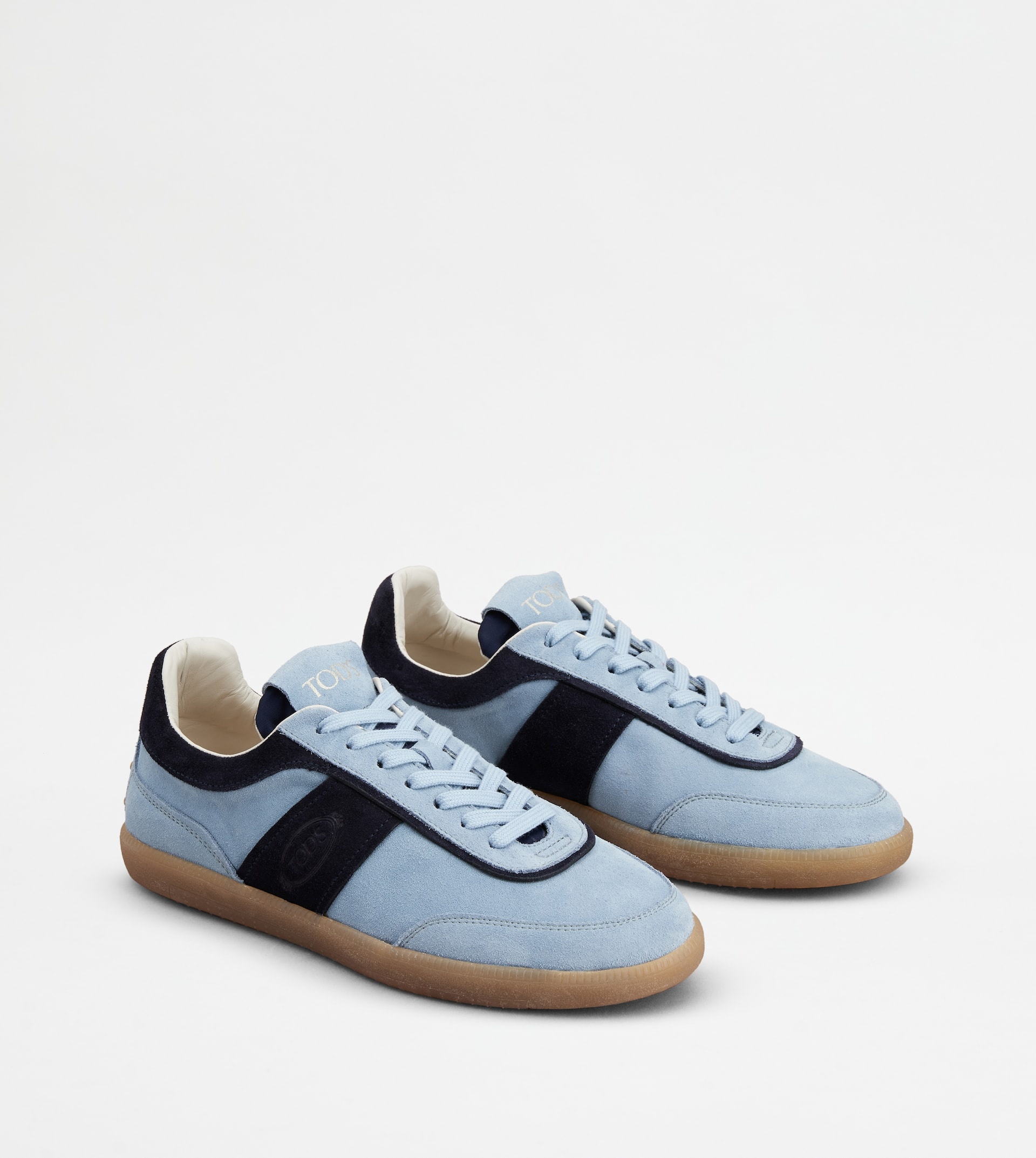 TOD'S TABS SNEAKERS IN SUEDE - LIGHT BLUE, BLUE - 3