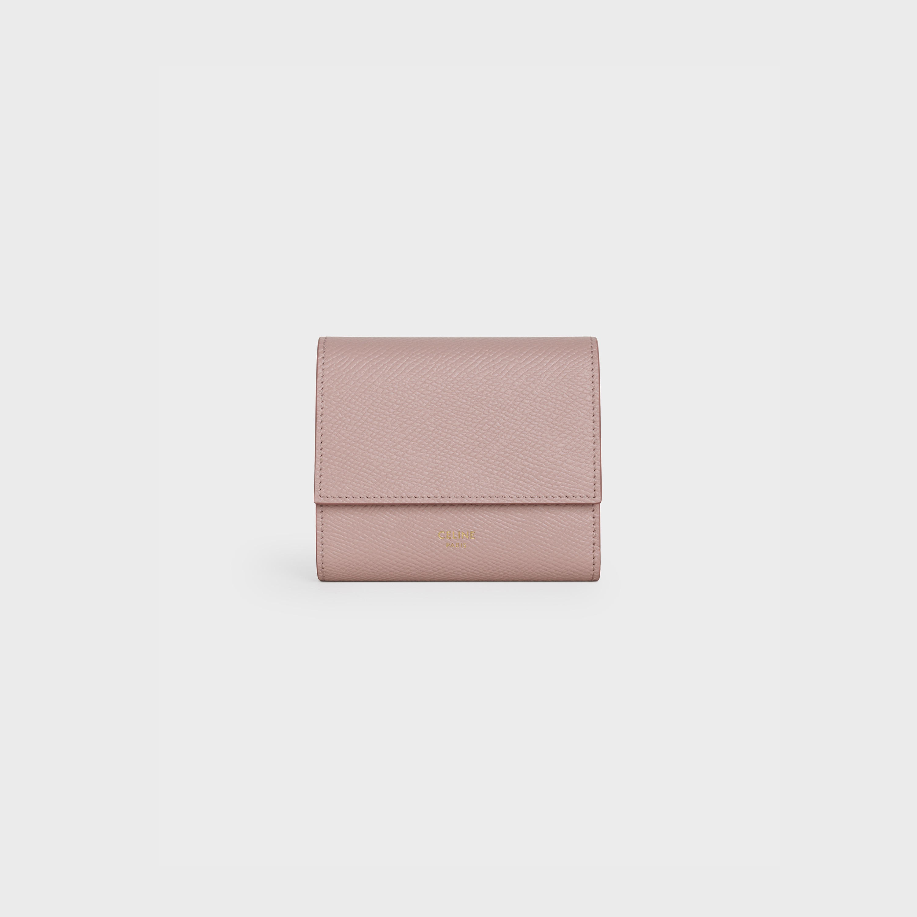 SMALL TRIFOLD WALLET IN GRAINED CALFSKIN - 1