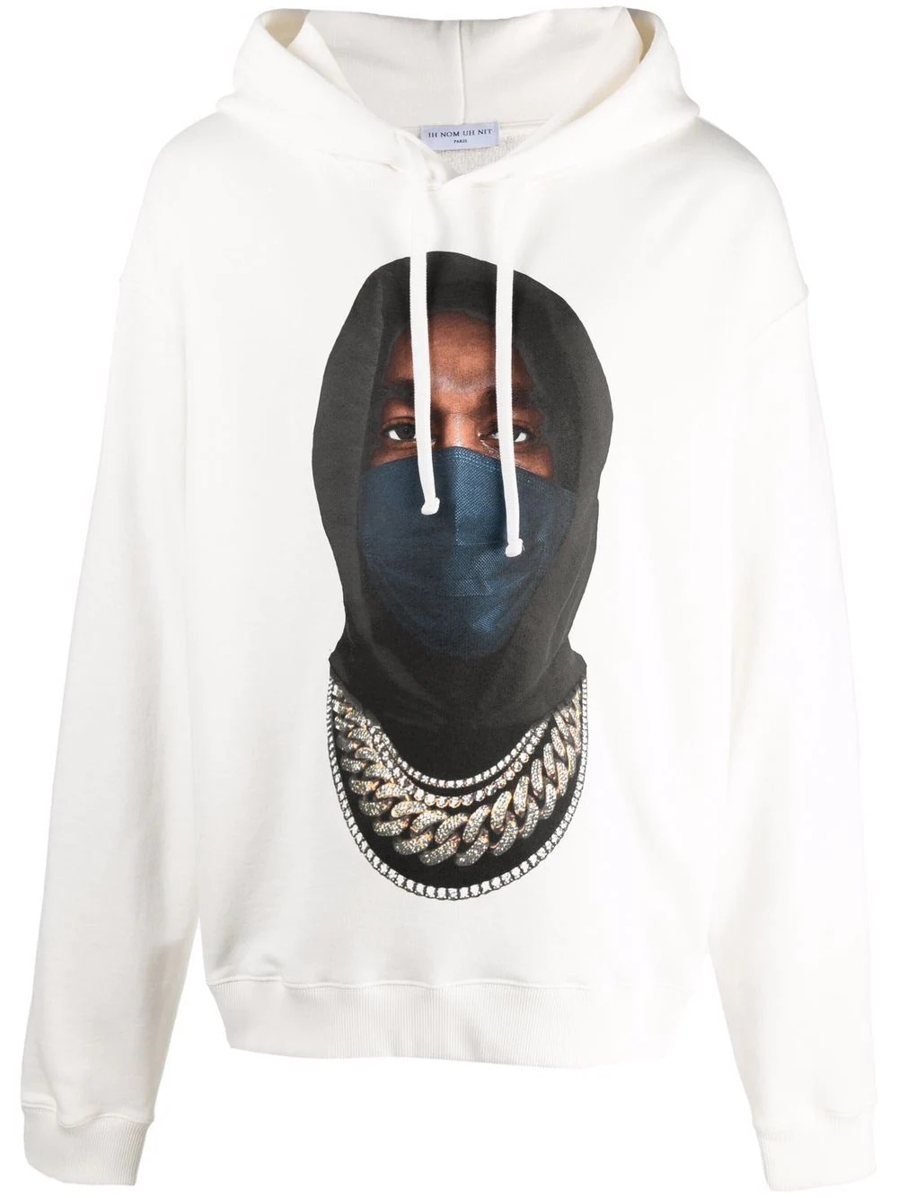 graphic-print cotton hoodie - 1