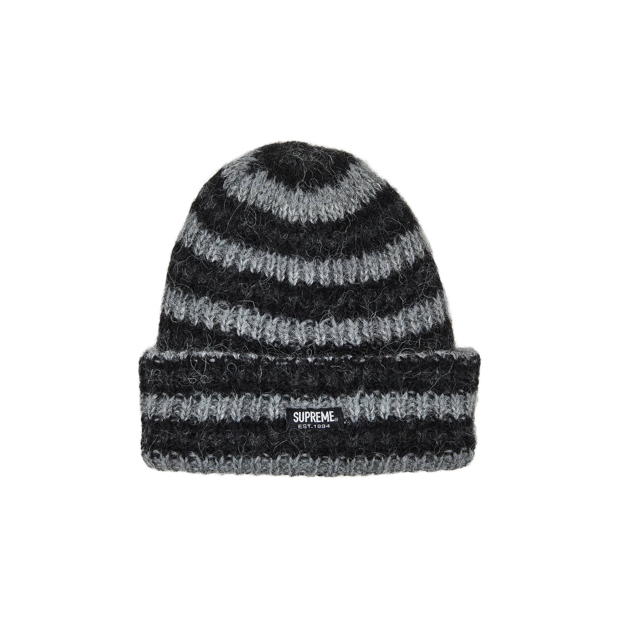 Supreme Loose Stripe Beanie 'Black' - 1