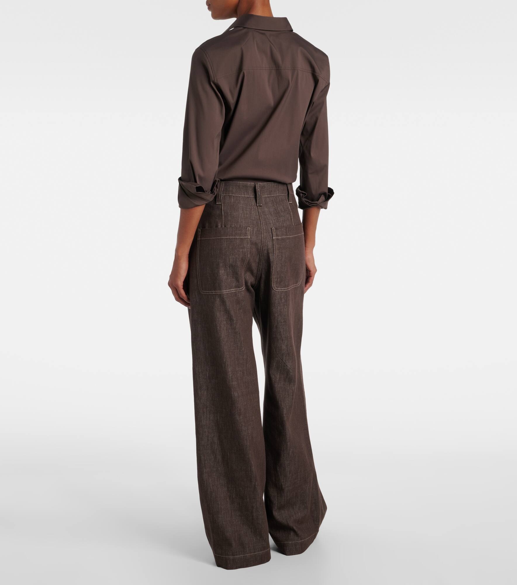Mid-rise wide-leg jeans - 3