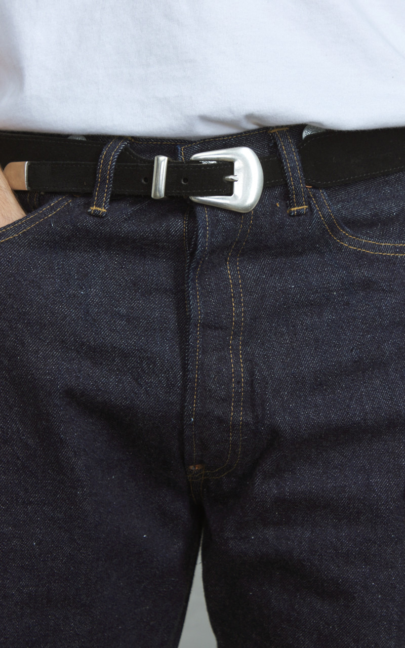 PHOENIX SUEDE LEATHER BELT BLACK - 5