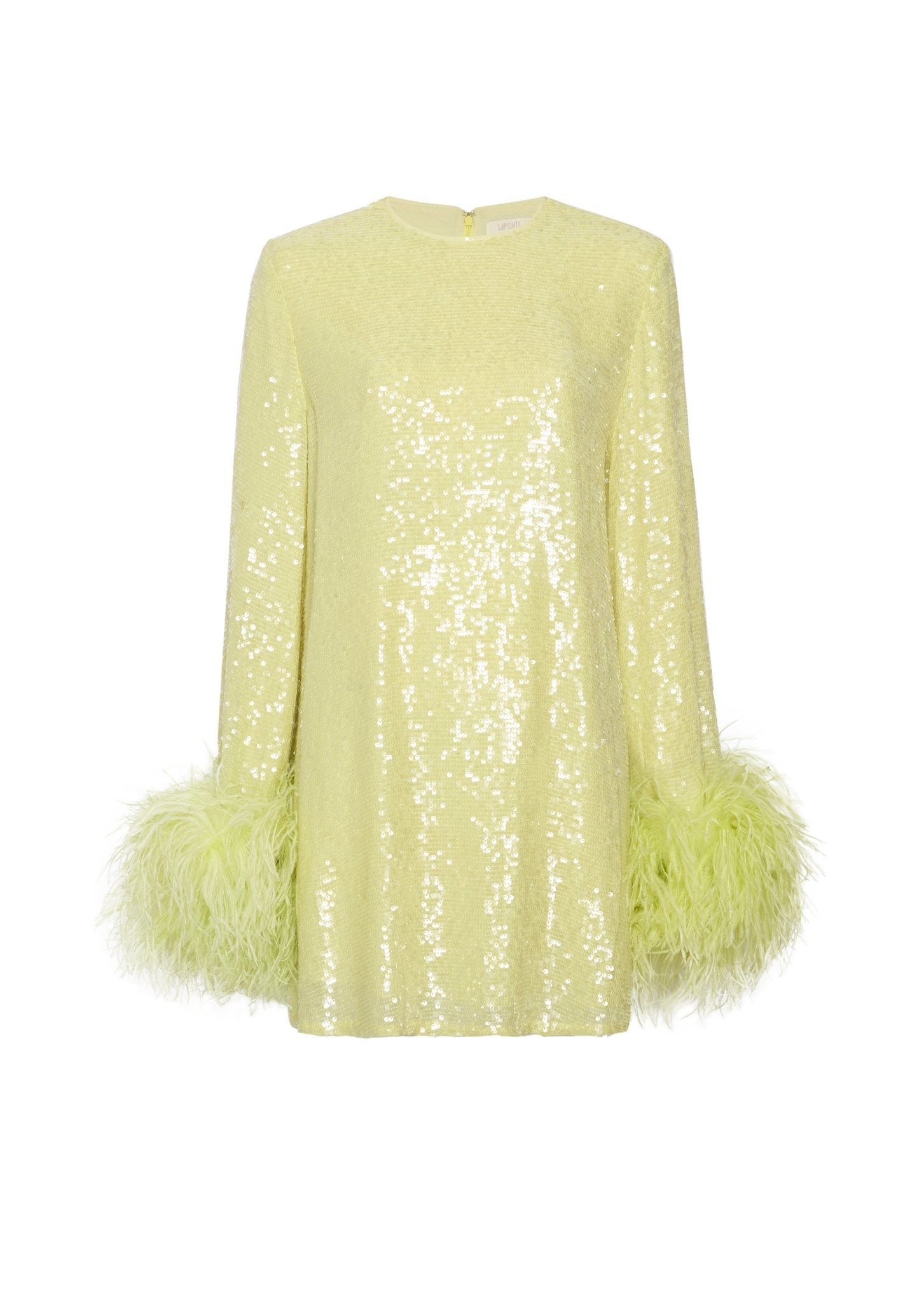 Sequin Dress With Feathers - 1