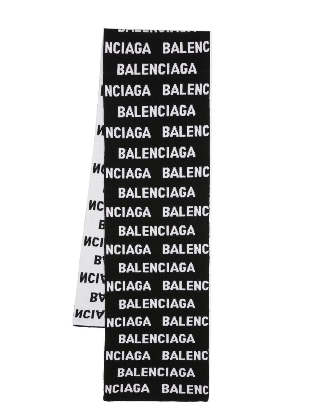 Balenciaga Black Logo Scarf - 1