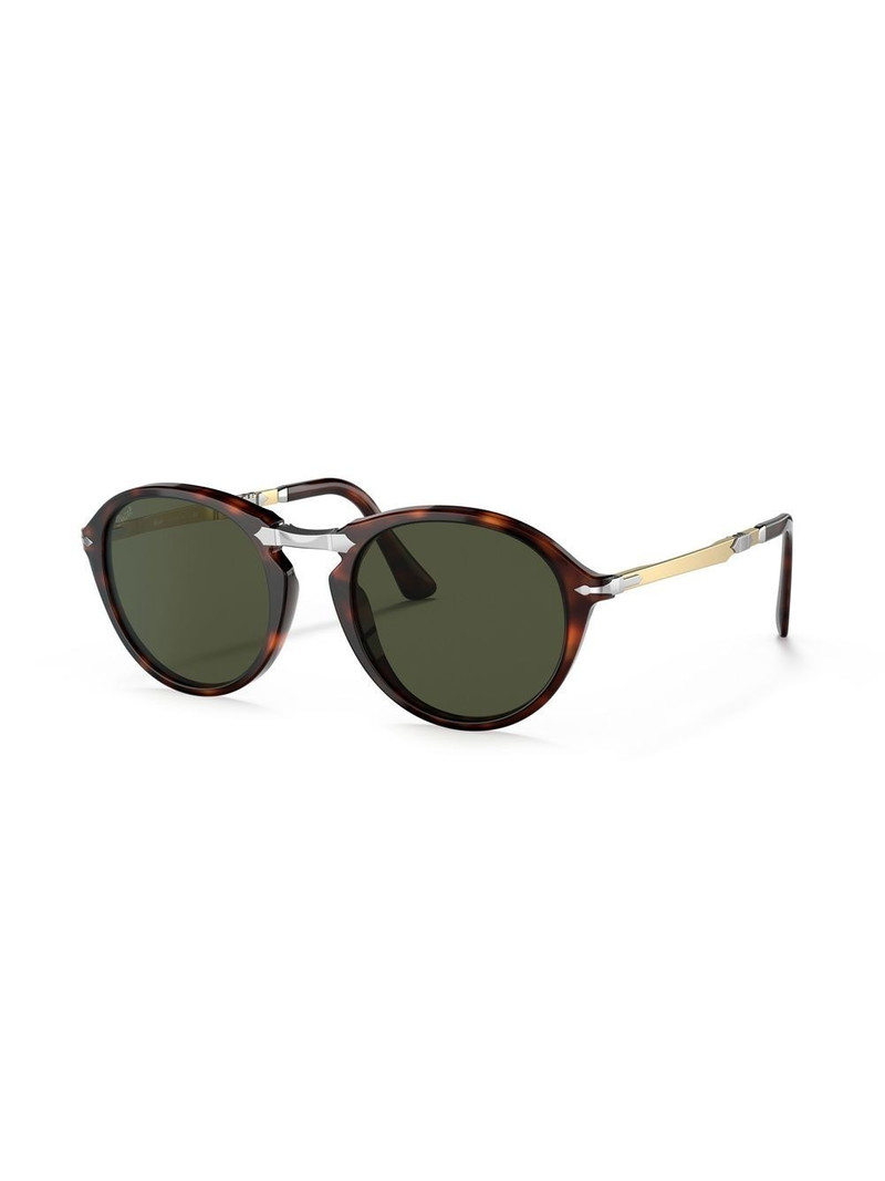 Persol tortoiseshell-effect round-frame sunglasses outlook