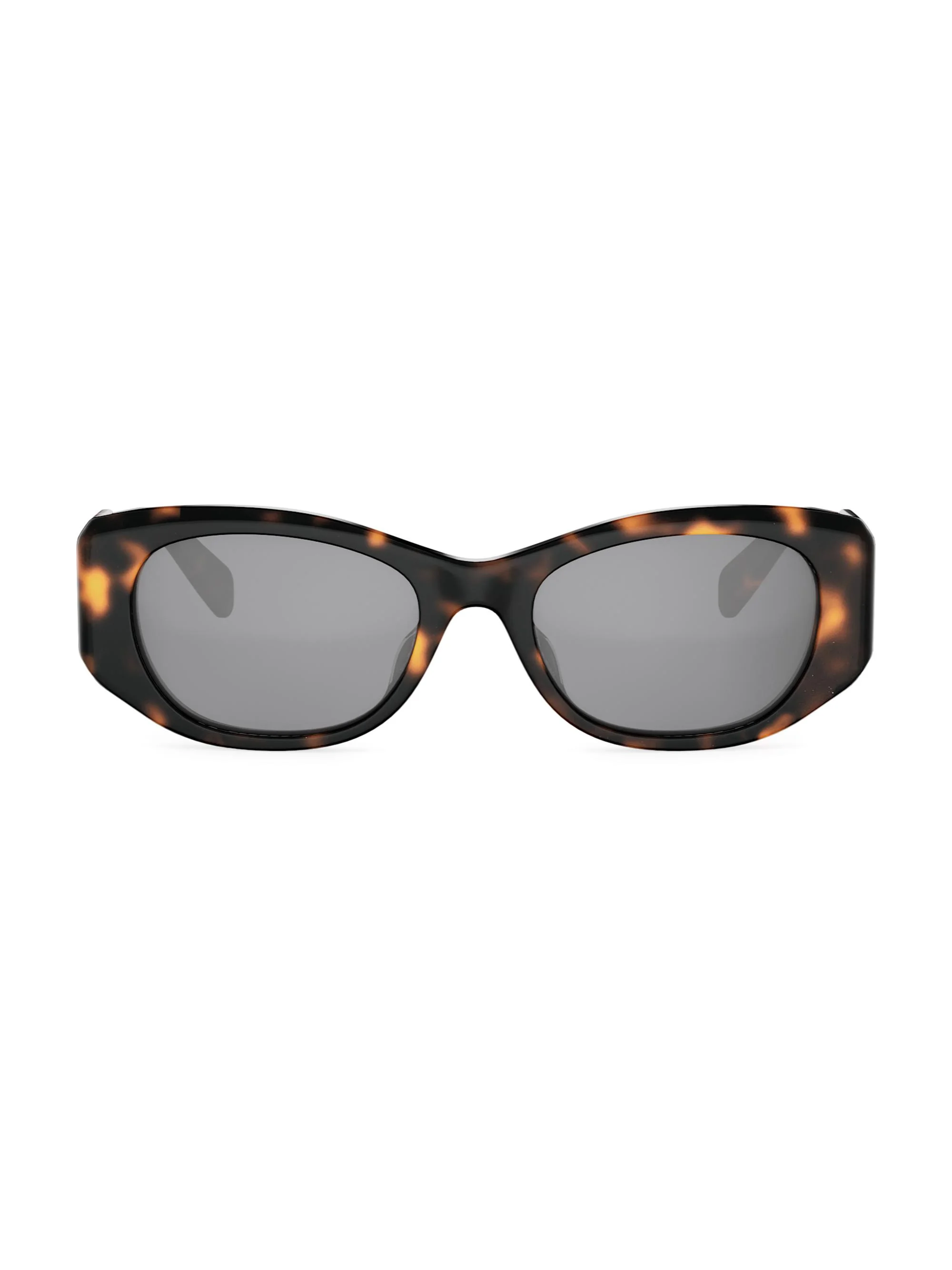 Women's Celine 3 Dots 54MM Rectangular Sunglasses - Dark Havana Smoke - 1