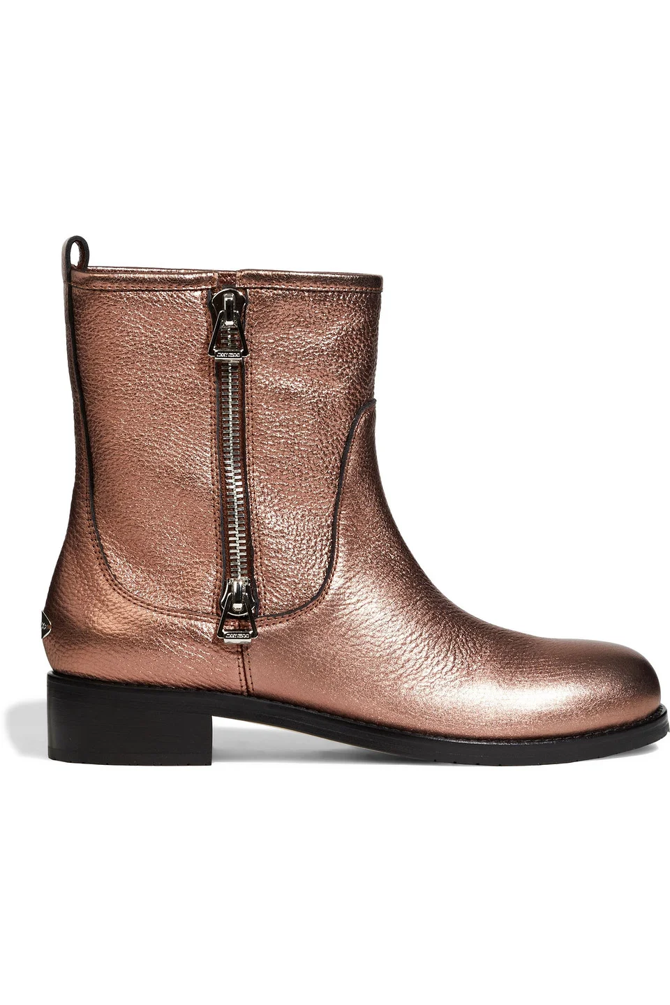 Dondo metallic pebbled-leather boots - 1