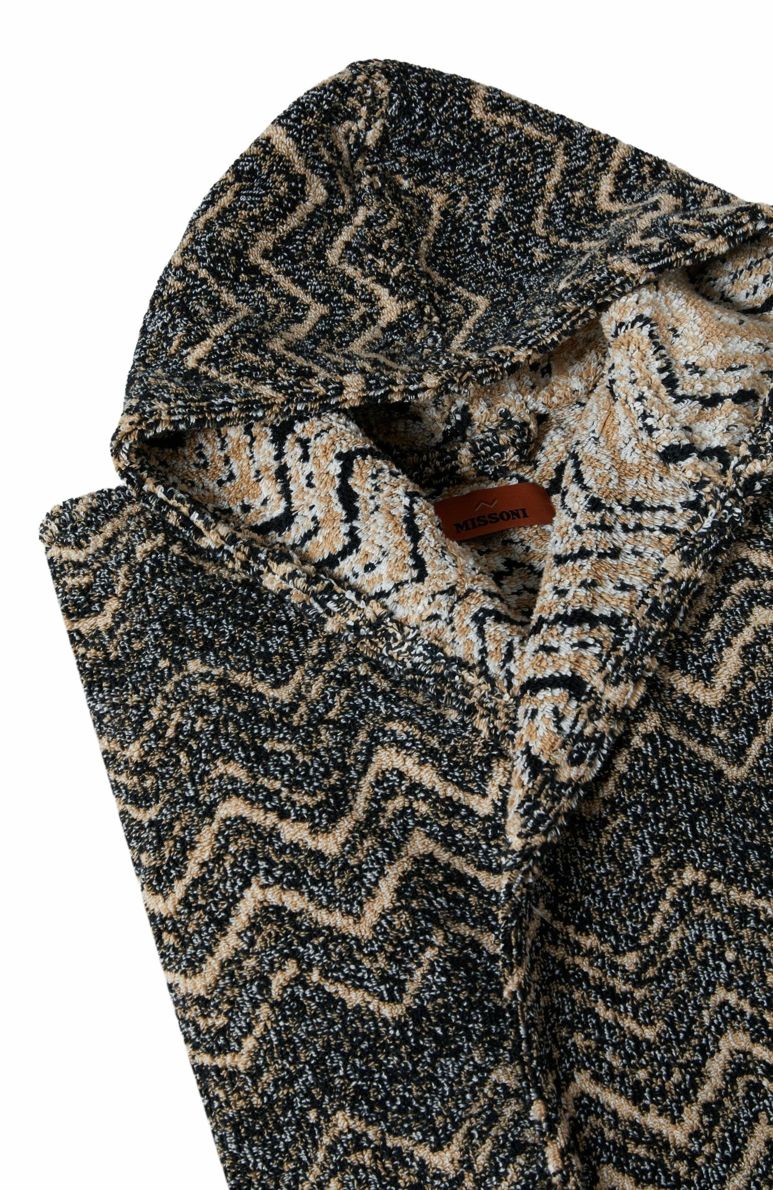 Missoni Home Azul Cotton Terry Chevron Bathrobe in Brown at Nordstrom - 3