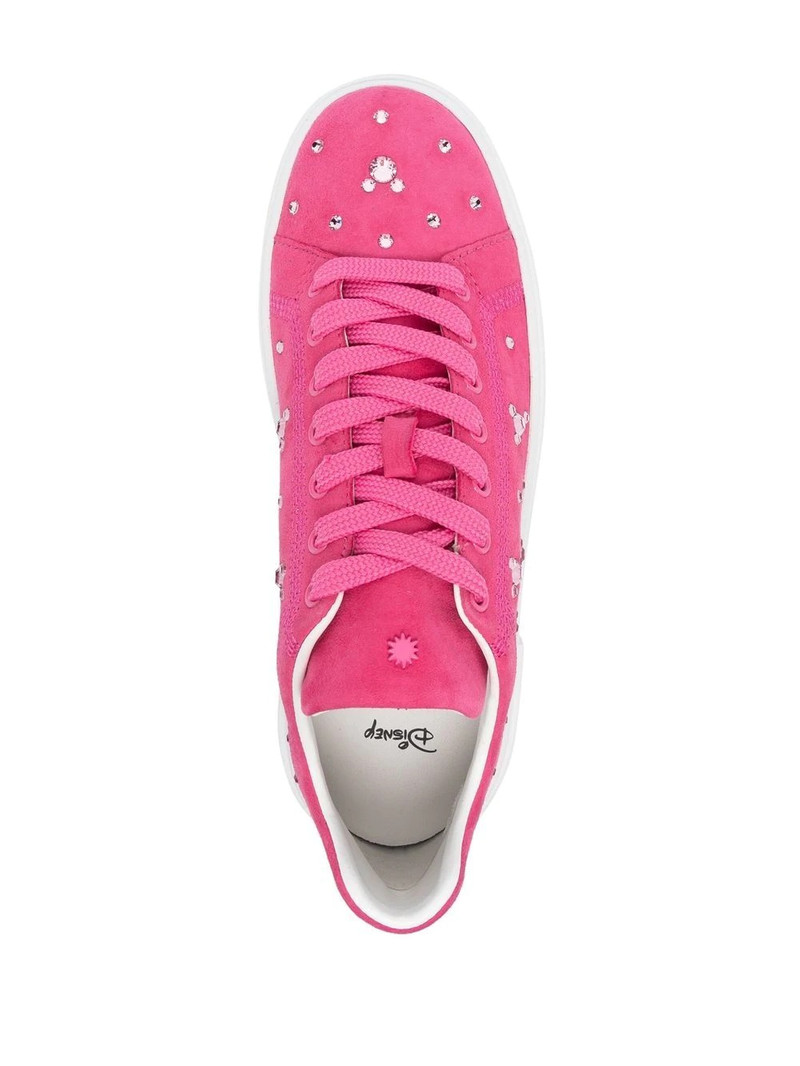 crystal-embellished suede sneakers 4