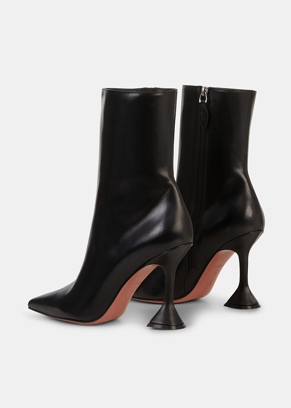 Giorgia Black Leather Booties - 3