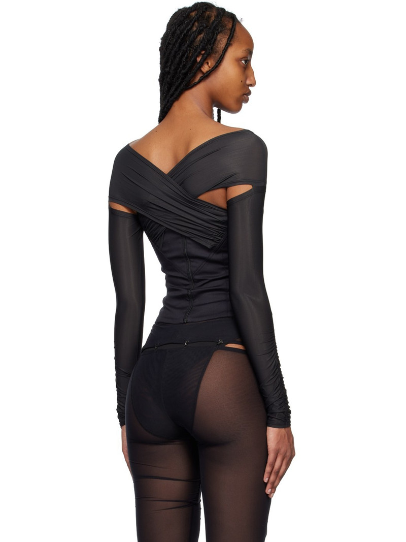 SSENSE Exclusive Black Scythe Bustier Blouse 3