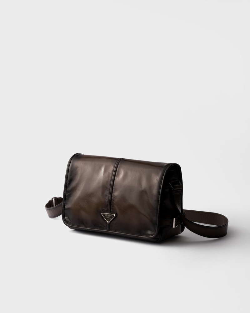 Antiqued leather shoulder bag 3